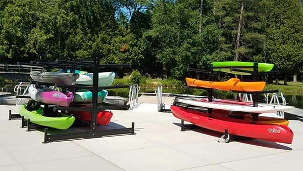 State Park New York ADA Docks with Kayak and SUP Racks
